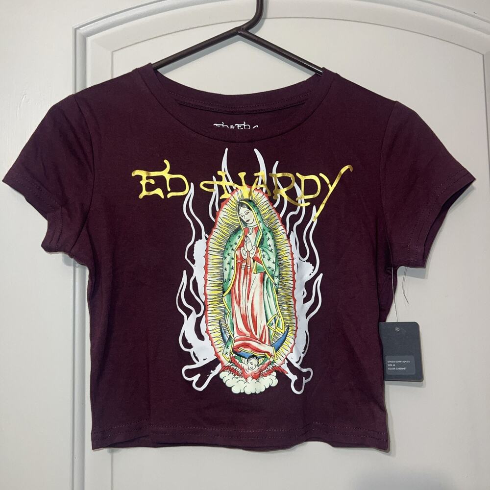 Ed Hardy~ Virgin Mary Top